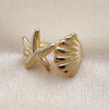 Oro Laminado Elegant Ring, Gold Filled Style Shell and Star Design, Polished, Golden Finish, 01.163.0013 (One size fits all)