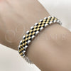 Stainless Steel Solid Bracelet, Polished, Two Tone, 03.435.0007.1.08