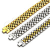 Stainless Steel Solid Bracelet, Polished, Two Tone, 03.435.0008.1.08 (15 MM Thickness, 9 Inches Length)