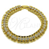 Oro Laminado Tennis Bracelet, Gold Filled Style with White Cubic Zirconia, Polished, Golden Finish, 03.283.0535.07