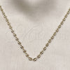 Oro Laminado Fancy Necklace, Gold Filled Style Puff Mariner Design, Polished, Golden Finish, 04.326.0007.18