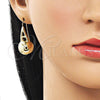 Oro Laminado Stud Earring, Gold Filled Style Ball and Hollow Design, Polished, Golden Finish, 02.213.0850