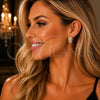 Oro Laminado Huggie Hoop, Gold Filled Style with White Cubic Zirconia, Polished, Golden Finish, 02.283.0318.25