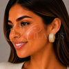 Oro Laminado Huggie Hoop, Gold Filled Style with White Cubic Zirconia, Polished, Golden Finish, 02.283.0319.25
