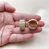 Oro Laminado Huggie Hoop, Gold Filled Style with White Cubic Zirconia, Polished, Golden Finish, 02.283.0320.22