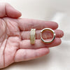 Oro Laminado Huggie Hoop, Gold Filled Style with White Cubic Zirconia, Polished, Golden Finish, 02.283.0325.25