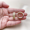 Oro Laminado Huggie Hoop, Gold Filled Style with White Cubic Zirconia, Polished, Golden Finish, 02.283.0325.25