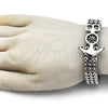 Stainless Steel Fancy Bracelet, Anchor and Square Franco Design, Polished, Steel Finish, 03.439.0002.09