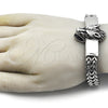 Stainless Steel Fancy Bracelet, Lion Design, Polished, Steel Finish, 03.439.0004.09