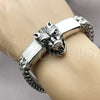 Stainless Steel Fancy Bracelet, Lion Design, Polished, Steel Finish, 03.439.0004.09 (12 MM Thickness, 9 Inches Length)