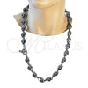 Stainless Steel Fancy Necklace, Skull Design, Polished, Steel Finish, 03.441.0001.30