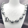 Stainless Steel Fancy Necklace, Skull Design, Polished, Steel Finish, 03.441.0001.30
