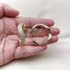 Oro Laminado Huggie Hoop, Gold Filled Style with White Cubic Zirconia, Polished, Golden Finish, 02.204.0081.35