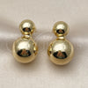 Oro Laminado Stud Earring, Gold Filled Style Polished, Golden Finish, 02.282.0083