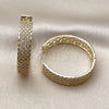 Oro Laminado Huggie Hoop, Gold Filled Style with White Cubic Zirconia, Polished, Golden Finish, 02.283.0345.35