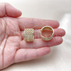 Oro Laminado Huggie Hoop, Gold Filled Style with White Cubic Zirconia, Polished, Golden Finish, 02.266.0056.20