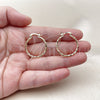 Oro Laminado Small Hoop, Gold Filled Style Diamond Cutting Finish, Golden Finish, 02.168.0037.25