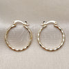 Oro Laminado Small Hoop, Gold Filled Style Diamond Cutting Finish, Golden Finish, 02.168.0037.25