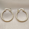 Oro Laminado Small Hoop, Gold Filled Style Diamond Cutting Finish, Golden Finish, 02.170.0573.25