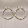 Oro Laminado Small Hoop, Gold Filled Style Brushed Finish, Golden Finish, 5.136.031.25