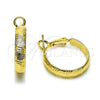 Oro Laminado Small Hoop, Gold Filled Style Diamond Cutting Finish, Golden Finish, 02.170.0575.20