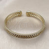 Oro Laminado Individual Bangle, Gold Filled Style Twist Design, Polished, Golden Finish, 07.213.0023 (08 MM Thickness, One size fits all)
