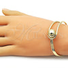 Oro Laminado Individual Bangle, Gold Filled Style Ball Design, Polished, Golden Finish, 07.213.0026 (18 MM Thickness, One size fits all)