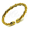 Oro Laminado Individual Bangle, Gold Filled Style Twist Design, Polished, Golden Finish, 07.282.0058 (06 MM Thickness, One size fits all)