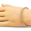 Oro Laminado Individual Bangle, Gold Filled Style Twist Design, Polished, Golden Finish, 07.282.0072 (06 MM Thickness, One size fits all)