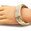 Oro Laminado Individual Bangle, Gold Filled Style Diamond Cutting Finish, Golden Finish, 07.307.0053.05