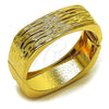 Oro Laminado Individual Bangle, Gold Filled Style Diamond Cutting Finish, Golden Finish, 07.307.0053.05