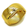 Oro Laminado Individual Bangle, Gold Filled Style Disco Design, Diamond Cutting Finish, Golden Finish, 07.307.0065.05