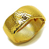 Oro Laminado Individual Bangle, Gold Filled Style Disco Design, Diamond Cutting Finish, Golden Finish, 07.307.0065.05 (30 MM Thickness, Size 5 (2.50 Diameter))