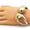 Oro Laminado Individual Bangle, Gold Filled Style Teardrop Design, Polished, Golden Finish, 07.307.0069.05