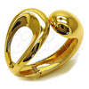 Oro Laminado Individual Bangle, Gold Filled Style Teardrop Design, Polished, Golden Finish, 07.307.0069.05 (45 MM Thickness, Size 5 (2.50 Diameter))