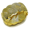 Oro Laminado Individual Bangle, Gold Filled Style Twist Design, Diamond Cutting Finish, Golden Finish, 07.215.0021.05 (30 MM Thickness, Size 5 (2.50 Diameter))