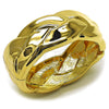 Oro Laminado Individual Bangle, Gold Filled Style Twist Design, Polished, Golden Finish, 07.215.0033.05 (25 MM Thickness, Size 5 (2.50 Diameter))