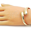 Oro Laminado Individual Bangle, Gold Filled Style Teardrop Design, Polished, Golden Finish, 07.215.0037.04 (Thickness, Size 4 (2.25 Diameter))