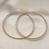 Oro Laminado Extra Large Hoop, Gold Filled Style Diamond Cutting Finish, Golden Finish, 02.213.0886.70