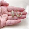 Oro Laminado Small Hoop, Gold Filled Style with White Cubic Zirconia, Polished, Golden Finish, 02.283.0380.22