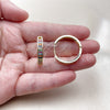 Oro Laminado Huggie Hoop, Gold Filled Style with White Cubic Zirconia, Polished, Golden Finish, 02.237.0061.25