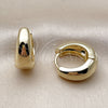 Oro Laminado Huggie Hoop, Gold Filled Style Polished, Golden Finish, 02.213.0895.18