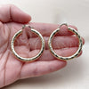 Oro Laminado Medium Hoop, Gold Filled Style Hollow Design, Diamond Cutting Finish, Golden Finish, 02.213.0311.40