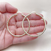 Oro Laminado Medium Hoop, Gold Filled Style Hollow Design, Diamond Cutting Finish, Golden Finish, 02.213.0881.50