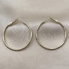 Oro Laminado Medium Hoop, Gold Filled Style Diamond Cutting Finish, Golden Finish, 02.213.0898.40