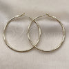 Oro Laminado Medium Hoop, Gold Filled Style Diamond Cutting Finish, Golden Finish, 02.213.0898.50
