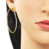 Oro Laminado Medium Hoop, Gold Filled Style Diamond Cutting Finish, Golden Finish, 02.213.0899.50