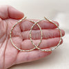 Oro Laminado Medium Hoop, Gold Filled Style Diamond Cutting Finish, Golden Finish, 02.213.0899.50