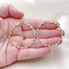 Oro Laminado Medium Hoop, Gold Filled Style Twist Design, Diamond Cutting Finish, Golden Finish, 02.213.0900.40