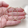 Oro Laminado Medium Hoop, Gold Filled Style Twist Design, Diamond Cutting Finish, Golden Finish, 02.213.0900.50